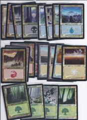 complete set of all 20 FOIL basic lands